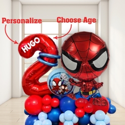 Spidey & Friends Airfill Personalized Balloon Column